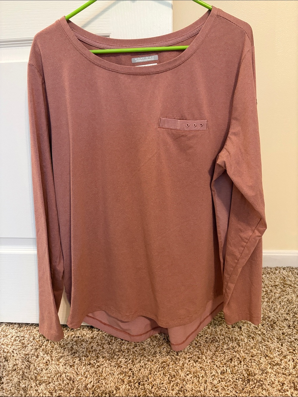 Cozy Ribbed Long Sleeve Tee - Dusty Rose